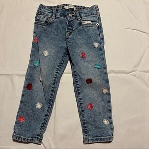 Gymboree jeans with Pom Pom polka dots